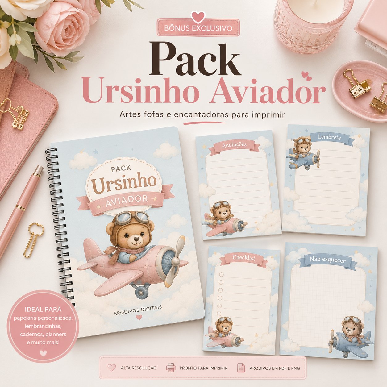Prévia do presente Pack Ursinho Aviador